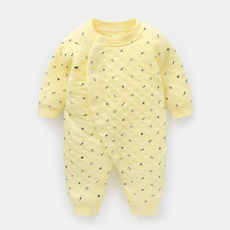 Baby Warm Quilted One Piece Clothes For Men