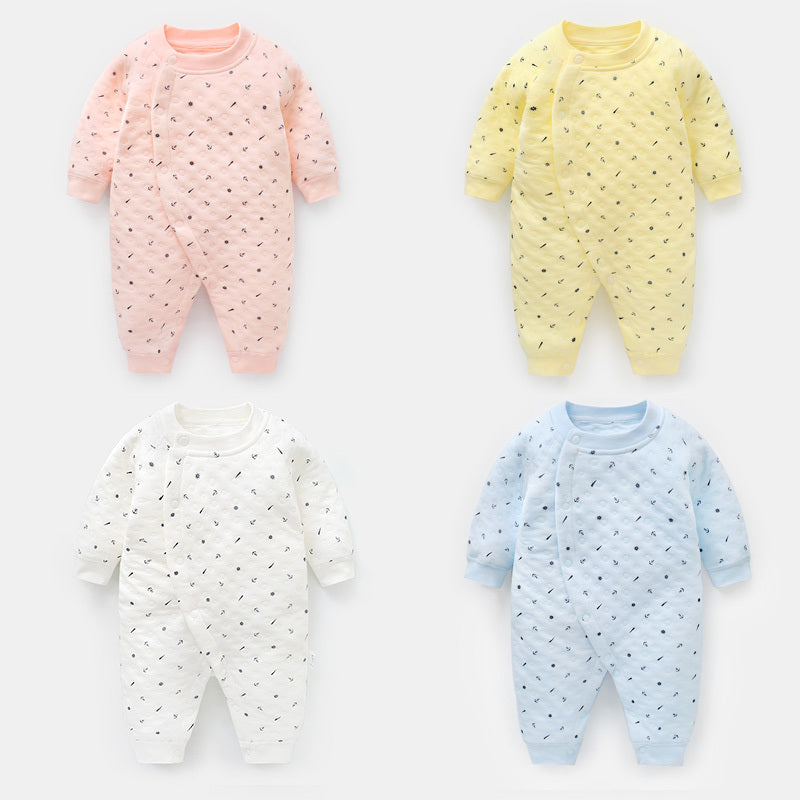 Baby Warm Quilted One Piece Clothes For Men